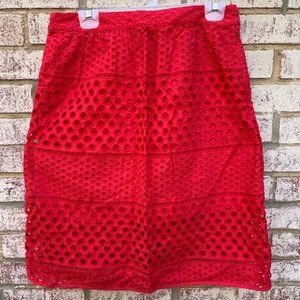 Loft eyelet skirt size 10 color punch